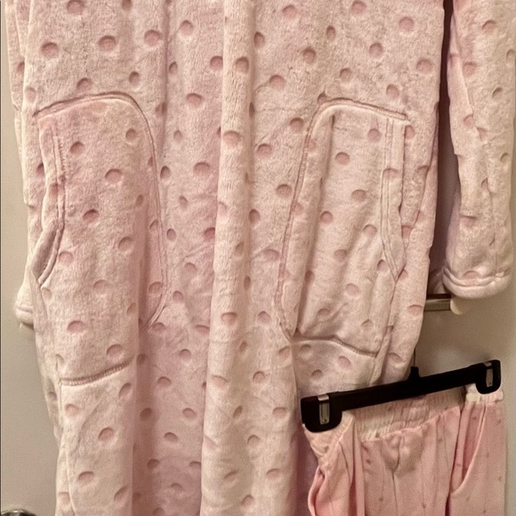 NWT| La Vie En Rose | Plush Hooded PJ Cozy | Full Length | Pink - Picture 4 of 7